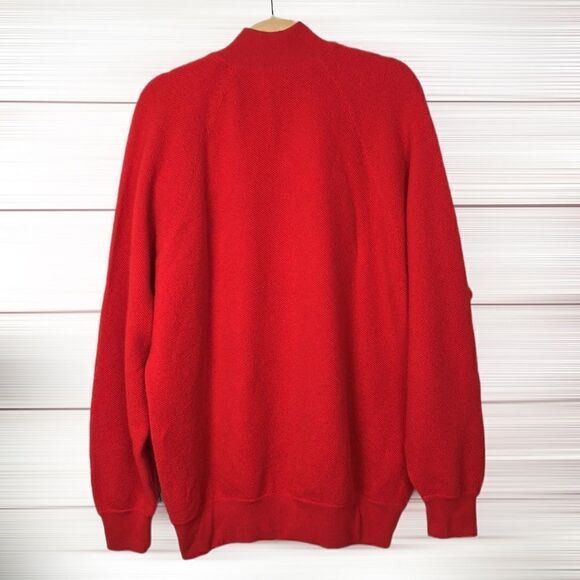 Vintage BEST Of SCOTLAND 100% Cashmere 1/4 Zip Red Sweater - Picture 6 of 12